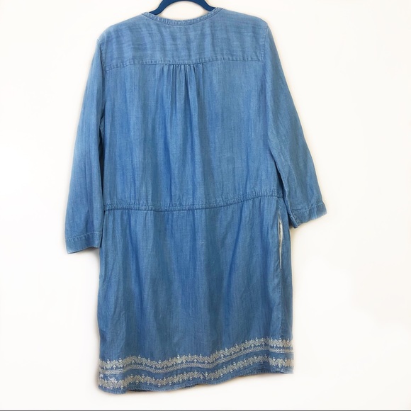 Gap Denim Dress Tie- Waist Size Large - Picture 3 of 7